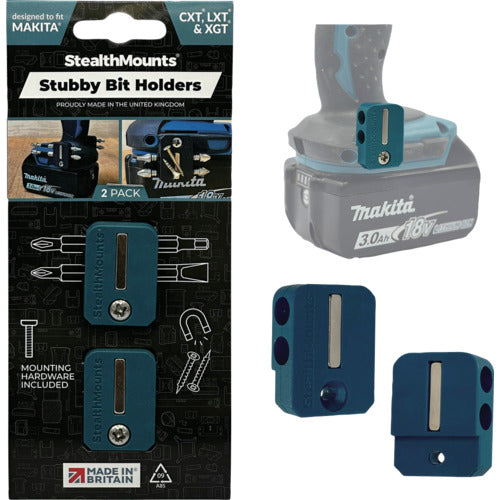 Stealth Mount Stubby Bit Holder for Makita (2 pieces) Blue BH-MK-S-BLU-2 1 piece