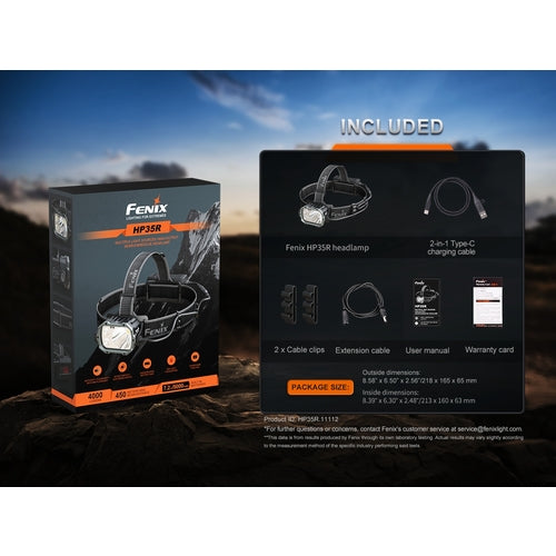 FENIX Multi-light source high output search & rescue headlight HP35R 1 piece