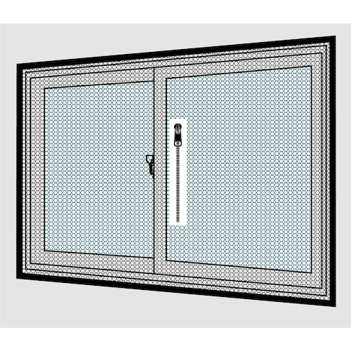 ノムラテック 快適便利 ファスナー付で窓の開閉ラクラク窓用アミ戸 Lサイズ N-2052 1 個