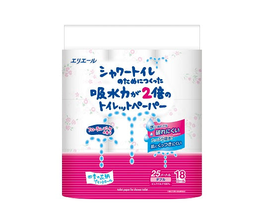 シャワートイレ フラワー ダブル25m 1パック(18個入) 20823293 1パック(18個入)