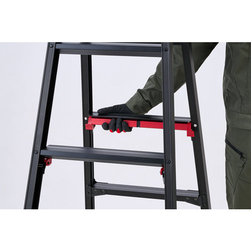 Hasegawa Extendable Stepladder Shagaman Black 9 Steps RYRB-27 1 Unit
