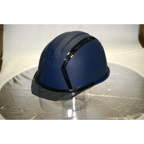 スミハット MXCS型 帽体(マットネイビー)・バイザー(グレースモーク)・シールド付き MXCS-B-72-G 1 個