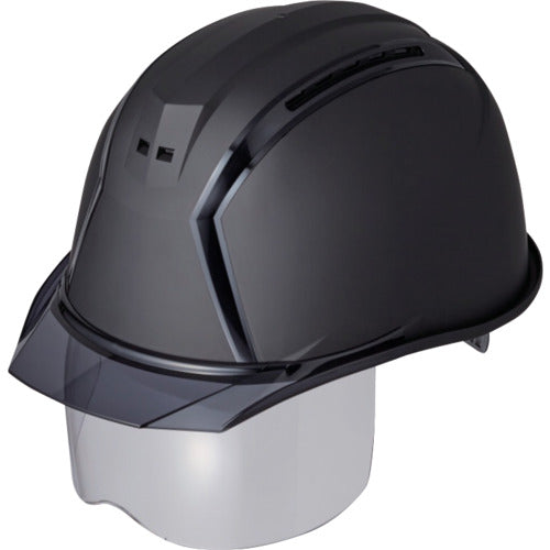 スミハット MXCS型 帽体(マットブラック)・バイザー(グレースモーク)・シールド付き MXCS-B-69-G 1 個