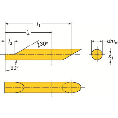 샌드빅 코로턴 XS 초경 블랭크(325) H10F CXS-05B-65 1개