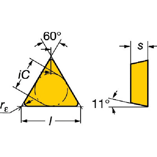 샌드빅 【매진 폐번】 샌드빅 T-Max 선삭용 포지·칩 3215 3215 TPUN 11 03 04 10개