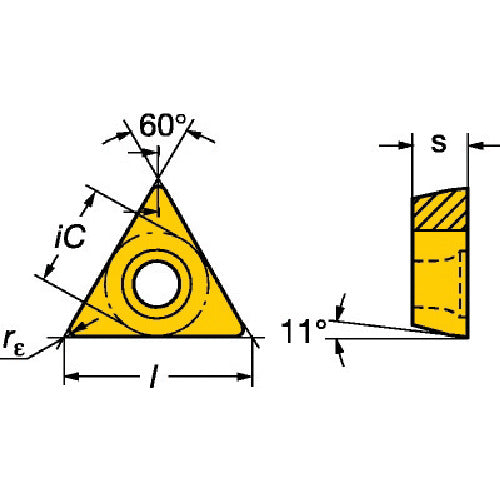サンドビック 【売切り廃番】サンドビック コロターン111 旋削用ポジ・チップ 3215 3215 TPMT 09 02 08-KM 10 個