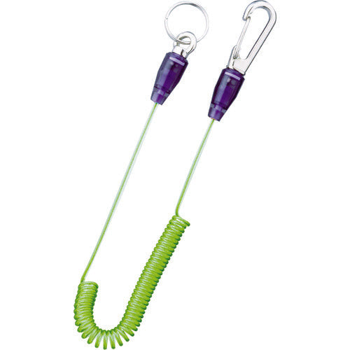 TOP スリムセーフティコード ステンレスワイヤー イエローグリーン SFC125YG 1 本