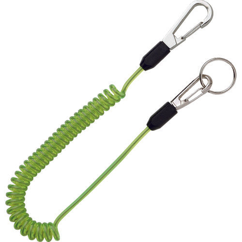 TOP セーフティコード ステンレスワイヤー イエローグリーン 最大長さ1350/自然長410mm SFC-452W 1 本