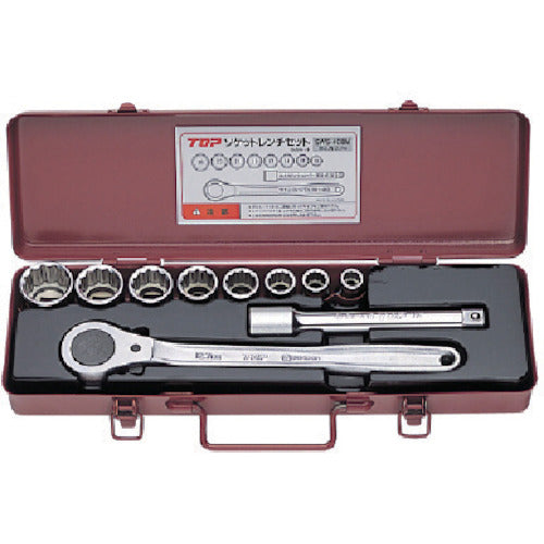 TOP Socket wrench set, 12.7mm drive, ISO SWS-408S 1 S
