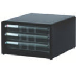 Nakabayashi Document Case Avante V2 Letter Case A4 Shallow 3 Tiers Black AL-33-D 1 Unit