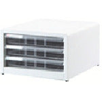 ナカバヤシ 書類ケース アバンテV2レタ−ケ−ス A4 浅3段 白 AL-33-W 1 台