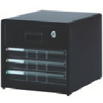 ナカバヤシ 書類ケース アバンテV2レタ−ケ−ス浅3段×鍵付1段 黒 AL-R4-D 1 台