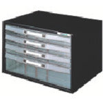 ナカバヤシ 書類ケース アバンテケ−ス A4 横型 4段 黒 AL-W4-D 1 台