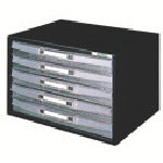 ナカバヤシ 書類ケース アバンテケ−ス A4 横型 5段 黒 AL-W5-D 1 台