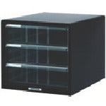 Nakabayashi Document Case Avante V2 Letter Case B4 Vertical Type Deep 3 Drawers Black BL-M33-D 1 Unit