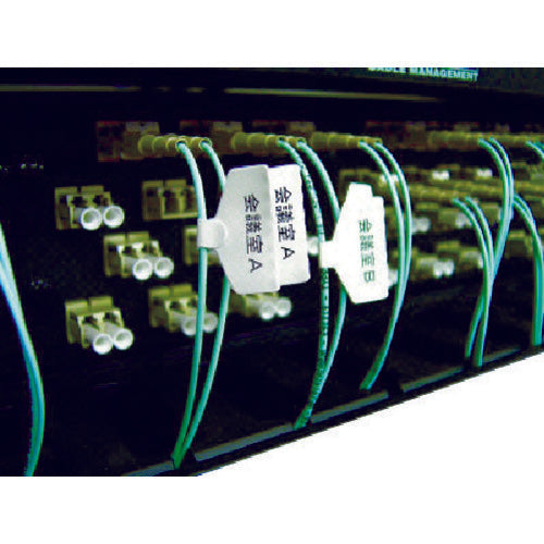 PANDUIT Flag-shaped label for optical fiber for laser printers, polyolefin, white, printing area 10.0mm long x 26.0mm wide, 500 sheets, F102X220FJJ, F102X220FJJ, 1 box