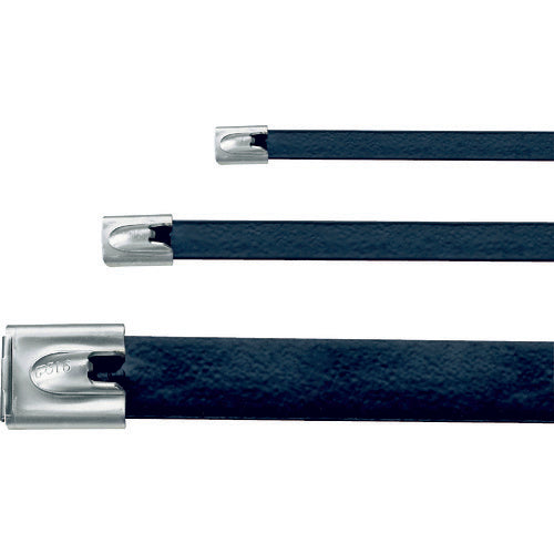 PANDUIT MLT 타입 풀 코팅 스테인레스 스틸 밴드 SUS316 블랙 폭 12.9mm 길이 434mm 50개들이 MLTFC4EH-LP316 MLTFC4EH-LP316 1봉