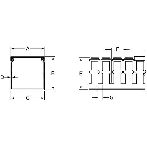 PANDUIT NNCタイプ配線ダクト変性PPHOX製ノンハロゲンライトグレー24.6×48.0 2M(メートル) 1本 NNC25X50LG2 1 本