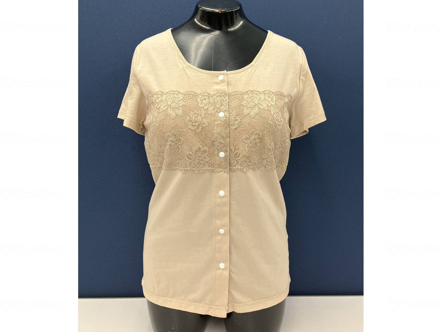 kuraimu French front open bust lace cup skin beige LL