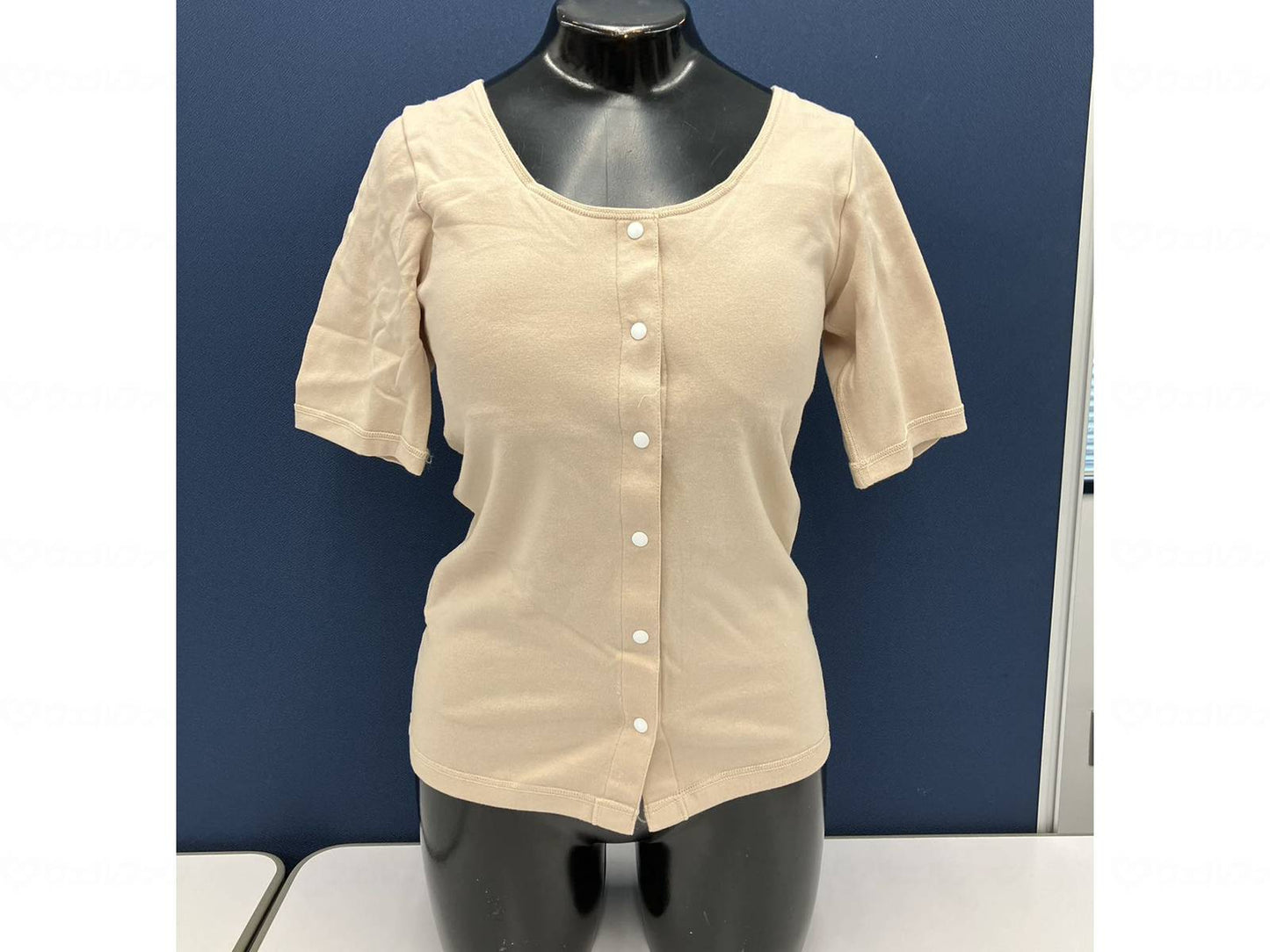 kuraimu Front opening cupped 3/4 sleeve skin beige L