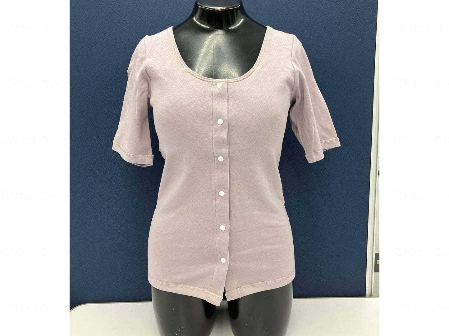 kuraimu Front opening cupped 3/4 sleeve lavender M