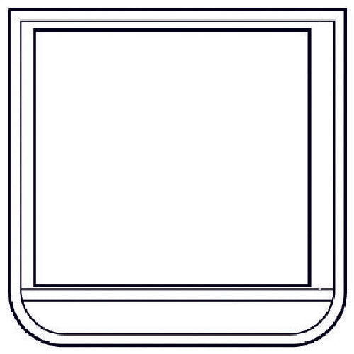 Unit Pocket Badge White Soft Vinyl 60 x 60 mm 368-12 1 sheet