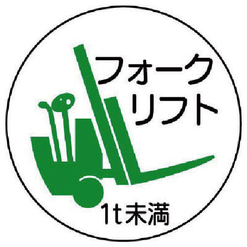 Unit Work Management Stickers Forks Less Than 1t PP Sticker 35Φ 2 Sheets 370-84 1 Set