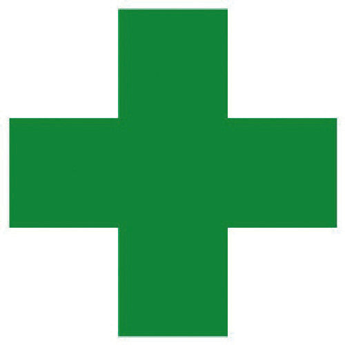 유닛 녹색 십자 스티커 PP 스티커 45 × 45mm 10 매 세트 371-10 1 세트