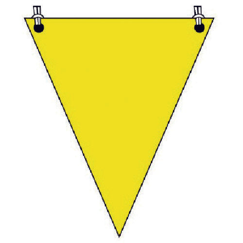 Unit Triangular Flag Yellow Plain Tarpaulin 300 x 260 mm 372-60 1 piece