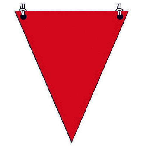 Unit Triangular Flag, Plain Red, Tarpaulin, 300 x 260 mm, 372-61, 1 piece