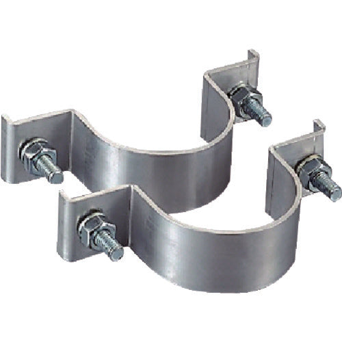 Unit Sign mounting band for flat ribs, 2 pieces, Aluminum, for 76.3Φ, 395-56, 1 set