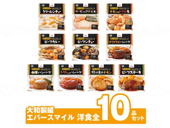 大和製罐(ダイワセイカン)エバースマイル ムース食 洋食全10種セット