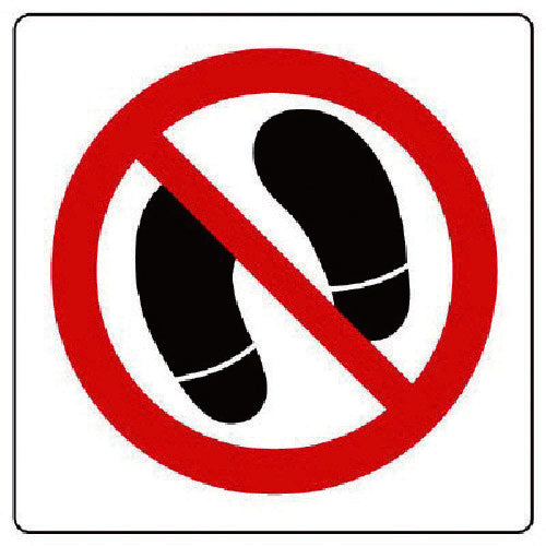 Unit pictogram No shoes allowed sign 2 pieces 1 set 839-04A 1 set