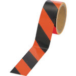 Unit Fluorescent Track Tape Orange/Black Fluorescent Film 50mm width x 5m 863-37 1 roll