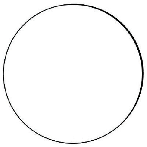 ユニット #サインタワー用丸表示板 白無地 透明PET樹脂 393Фmm 887-700A 1 枚