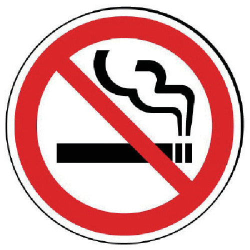 Unit #Sign tower round sign No smoking Transparent PET resin 393mm 887-720 1 sheet