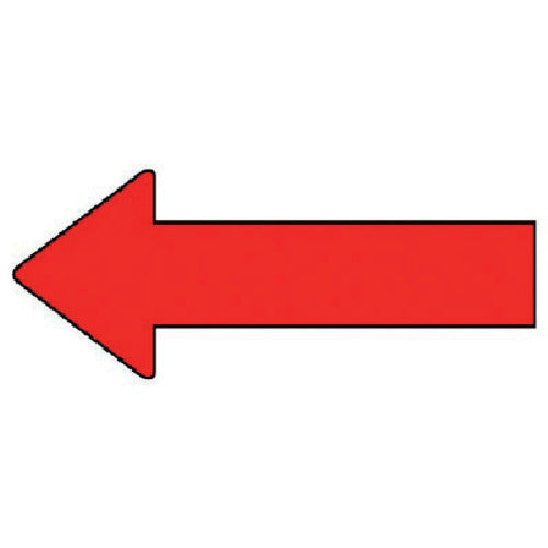 유닛 배관 스티커 방향 표시 적색(극소) 20×50 10매 세트 AS.23.8SS 1 세트