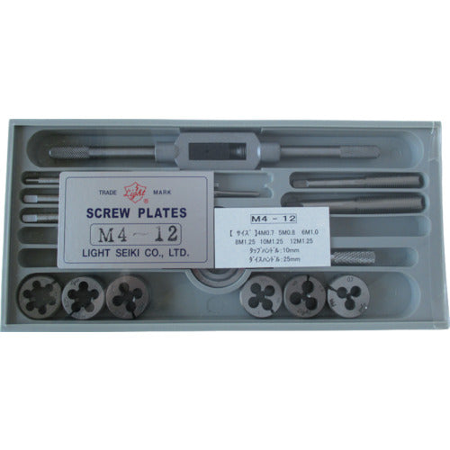 Light Tap Die Set M4-M12 M4-12 1 S