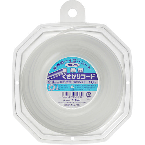 Takumi Nylon Cord "Rectangular Chain Cord 2.3mm x 18m" 9530 1 pc