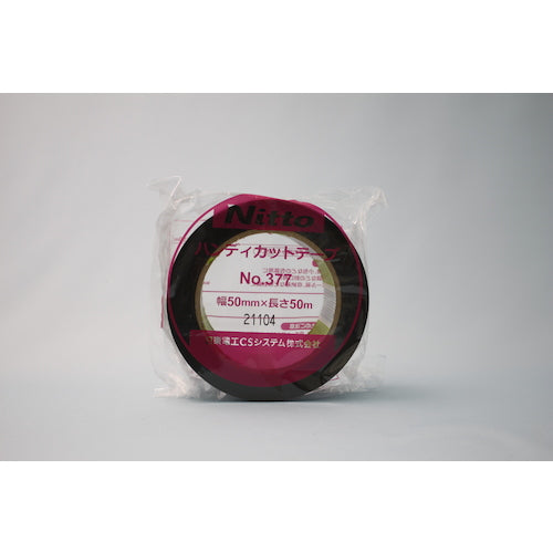 닛토덴코 BM 포장용 OPP 테이프 핸디컷 테이프 No. 377 50mm×50m 골판지색 NO377-50DB 1권