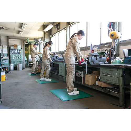 テラモト 疲労軽減マット テラクッション極厚 グリーン 450×600mm MR-069-020-1 1 枚