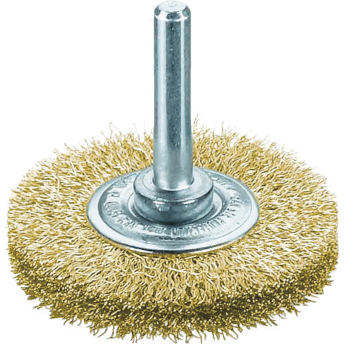 LESSMANN Shafted Wheel Brush Brass Wire 0.2 φ40 414542 1 pc