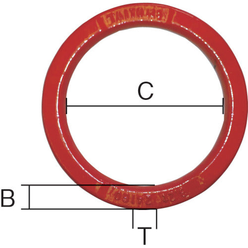 TAIYOHyper Ring for Slings and Lifting Rope 0.8t 12x65 (3011548) HLK-0.8T 1 piece