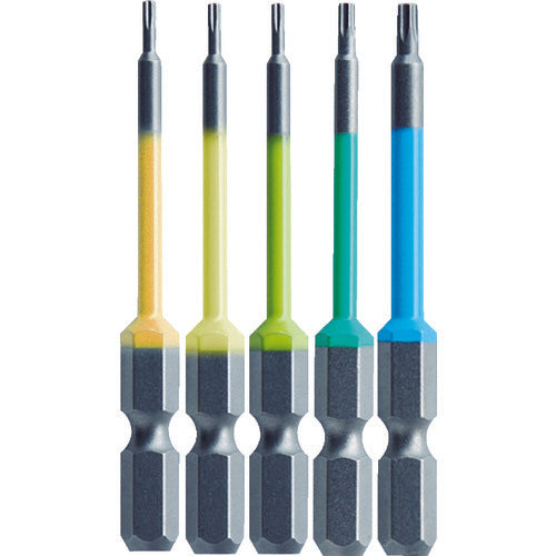 Annex Hex Lobe Color Bit Set of 5 Precision Type Total Length 65mm ACTX5-65L2 1 S