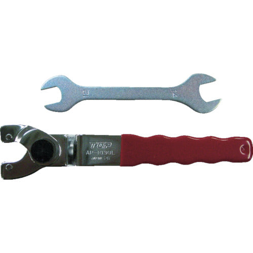 TOP アジャストピンレンチ ロングピンタイプ スパナ付 AP-1030LS 1 丁