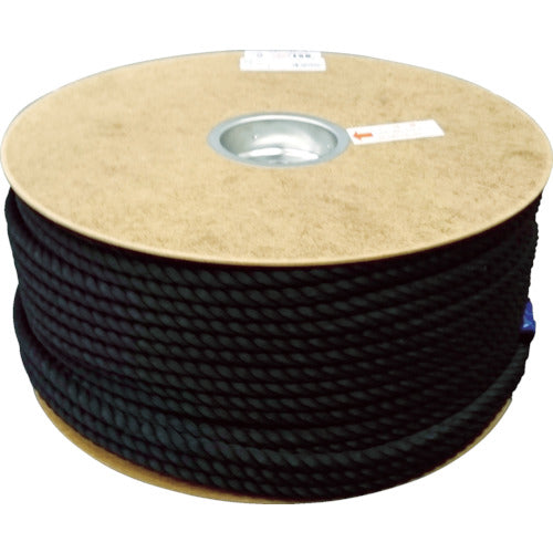 ユタカメイク ポリエステルロープ ドラム巻 9φ×150m 黒 PRS-51 1 巻
