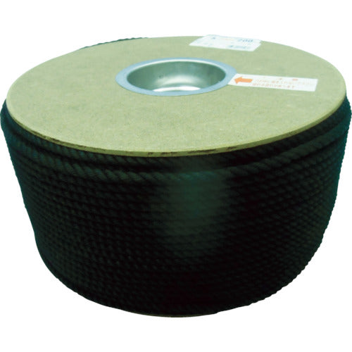 ユタカメイク ポリエステルロープ ドラム巻 5φ×200m 黒 PRS-91 1 巻