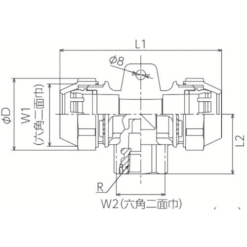 TBC Light Air Female Tee AIR20-1/2FT 1 piece