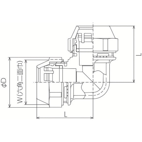 TBC ライトエアー 両接続エルボ AIR25-KE 1 個