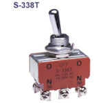 NKK Switches Toggle Switch Screw Terminal 2 Pole (ON)-OFF-(ON) S-338T 1 pc